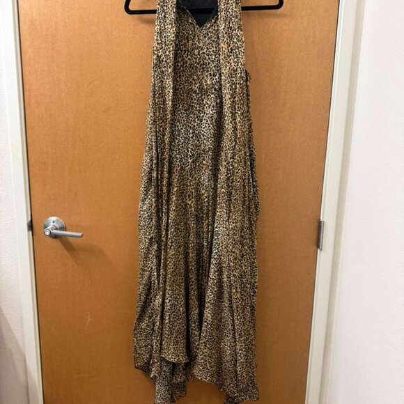 Zara Leopard Print Halter Neck Dress - Picture 2 of 5